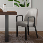 Upholstered Armchair with Solid Beech Wood Frame - Blue or Gray
