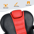 Classic Reclining Barber Chair with Hydraulic Pump - Red or Black