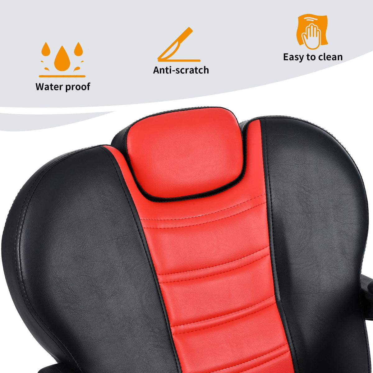 Classic Reclining Barber Chair with Hydraulic Pump - Red or Black