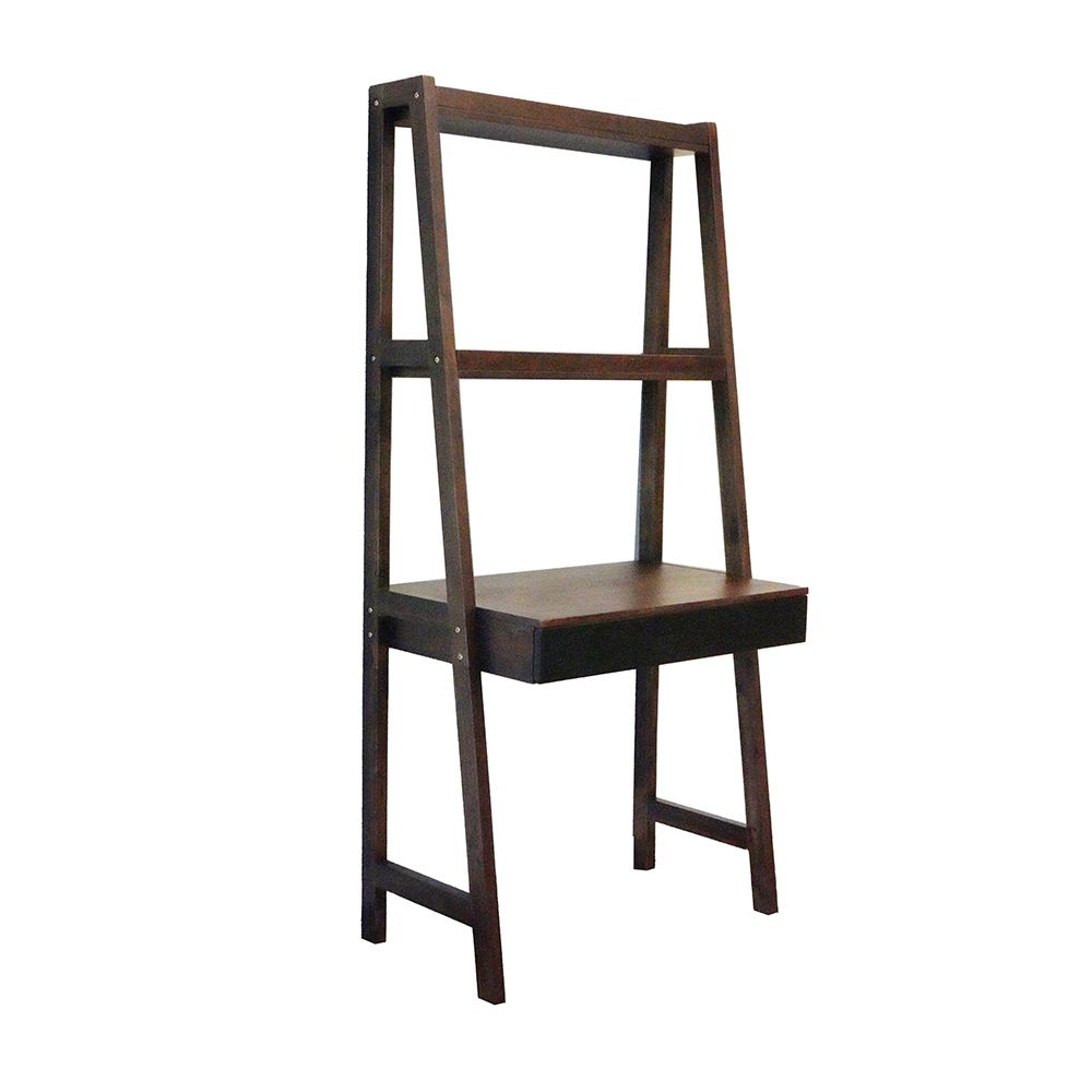 Ladder Desk Ladder Style Display Shelf with Multiple Configurations - Natural Wood / Brown