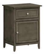 1 Drawer / 1 Door Nightstand with Durable Wood Construction - Multiple Colors