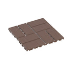 Interlocking Deck Tiles 44 Pack with Easy Installation - Dark Brown or Dark Gray