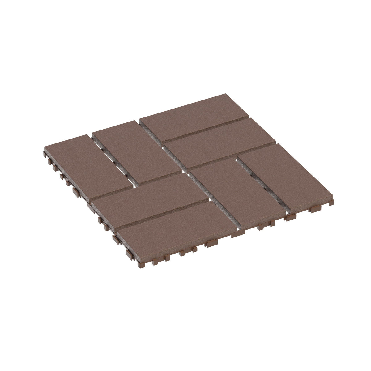 Interlocking Deck Tiles 44 Pack with Easy Installation - Dark Brown or Dark Gray