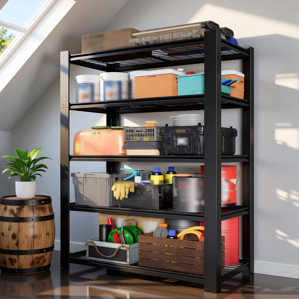 72"H Heavy Duty 5-Tier Shelving Rack