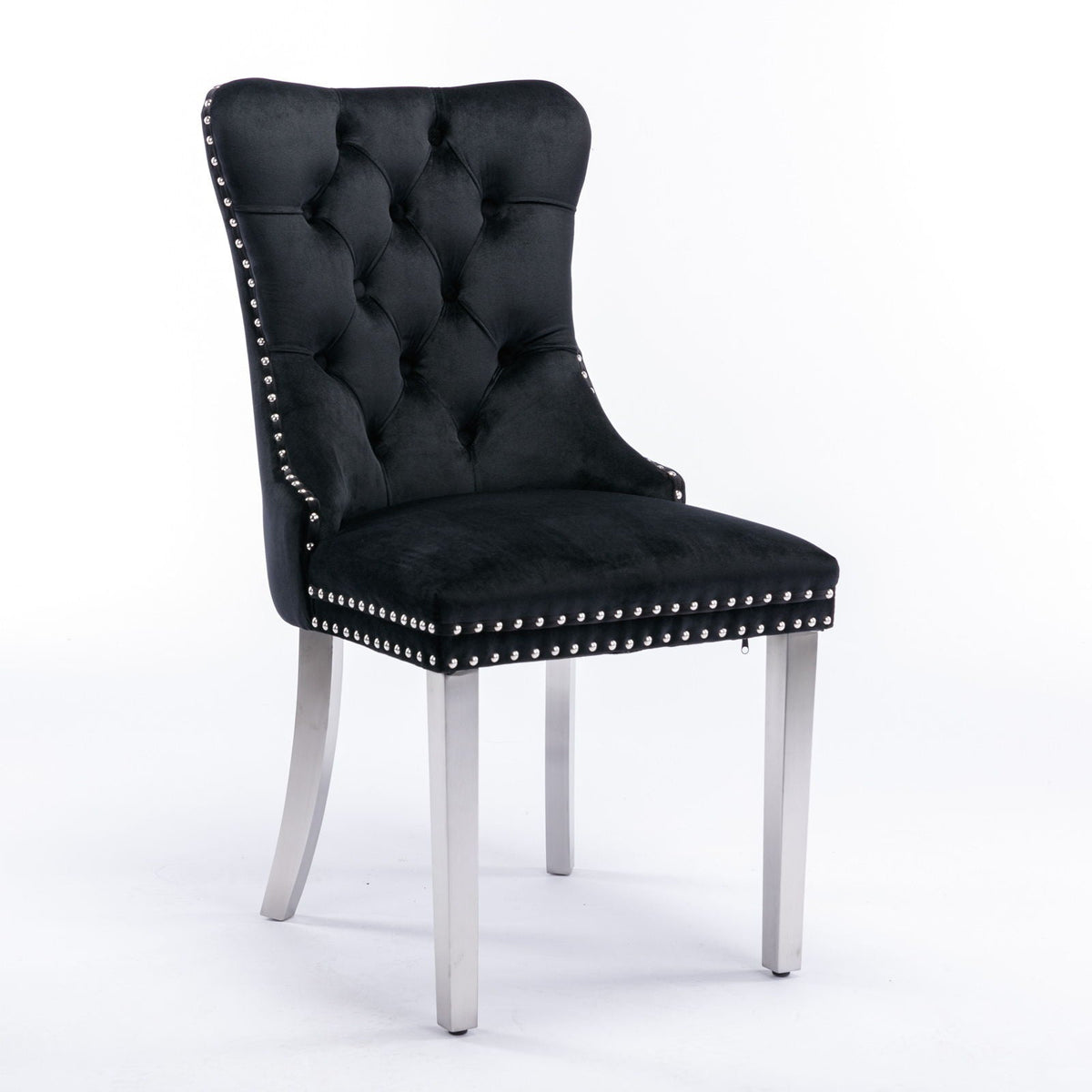 Contemporary Upholstered Dining Chair Set with Nailhead Trim - Multiple Colors