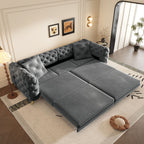 Convertible 3-in-1 Sleeper Sofa Set with Movable Ottoman - Multiple Colors