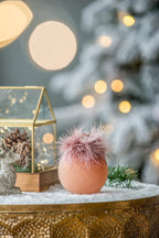 Glass Christmas Ball Ornaments with Hanging Loop - Light Brown