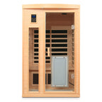 Low EMF Hemlock Wood Two Person Infrared Sauna Room with Touch Control and Glass Door