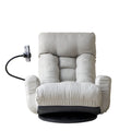 Adjustable Swivel Lounge Chair with 360° Rotating Seat and Headrest Support - Multiple Colors