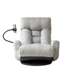 Adjustable Swivel Lounge Chair with 360° Rotating Seat and Headrest Support - Multiple Colors