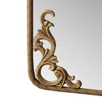 Full Body Arched Mirror with Vintage Carved Applique - Bronze or Pearl Silver