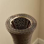 Tall Designer Floor Vase with Elegant 2 Tone - White or Dark Brown
