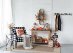 Metal Wall Art with Grid Pattern - Silver