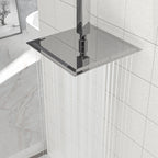 10" Square Rainfall Shower Head with 360° Adjustability – Multiple Colors