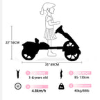 Electric Kids Pedal Go Kart with Adjustable Seat and Foldable Design - Multiple Colors