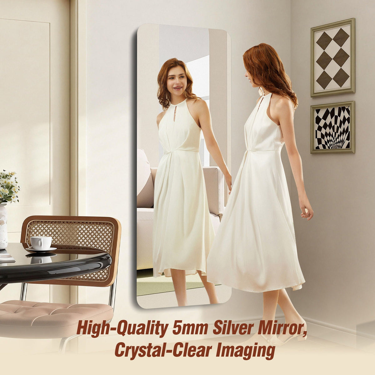 Full Body Round Corner Mirror