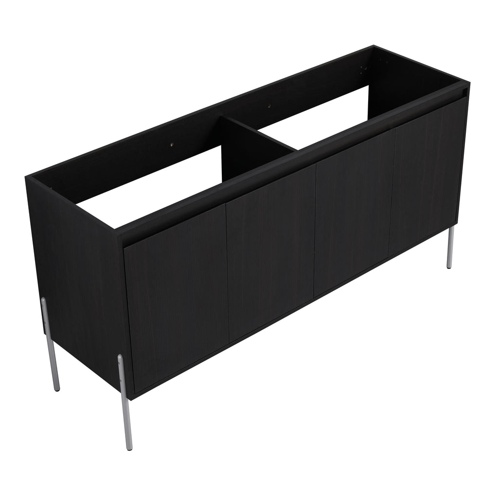 Freestanding Bathroom Vanity with Soft Close Cabinet Doors - Light or Dark Brown