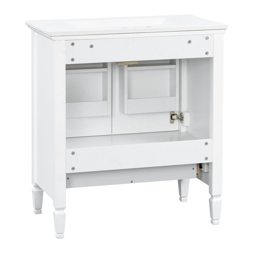 Freestanding Vanity with Drawer & Soft Close Doors - Green or White