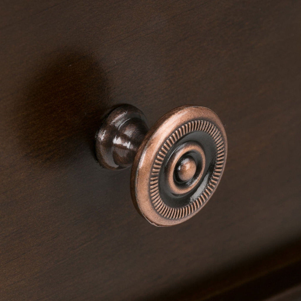 Dark Tobacco Brown Coffee Table with Storage Drawer