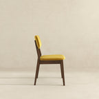 Solid Back Side Chair Set with Mid-Century Modern Design - Multiple Colors