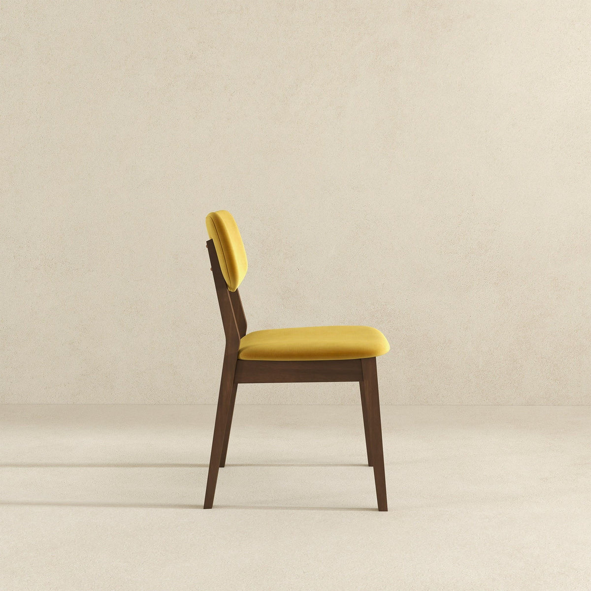 Solid Back Side Chair Set with Mid-Century Modern Design - Multiple Colors