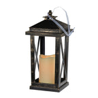 Black Lantern With LED Candle Set of 2 - Battery Operated