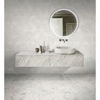 Hexagon Natural Stone Marble Decorative Tile Set with 3D Fluted Texture - Gray or White