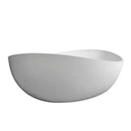 Freestanding Solid Surface Soaking Bathtub with Ergonomic Design – White or Black