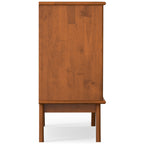 Brown 3 Door Sideboard Buffet with Adjustable Shelves - Teak Finish