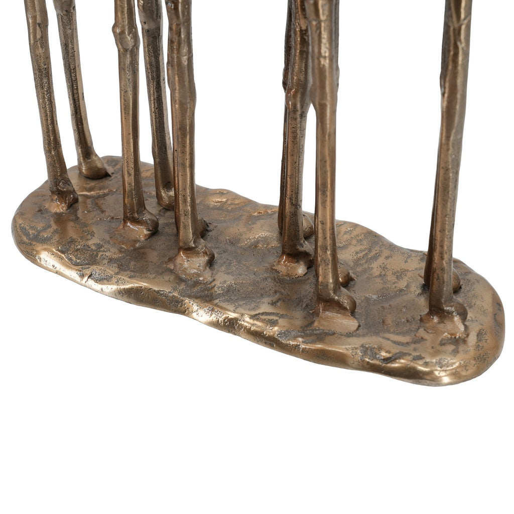 Giraffe Sculpture Animal Statue Decor with Antique Bronze Finish