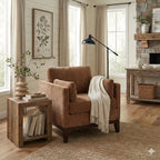 Chios Arm Chair with Reversible Cushions - Green or Dark Brown