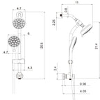 Dual Shower Head System with Rain Shower and Adjustable Slide Bar - Multiple Colors