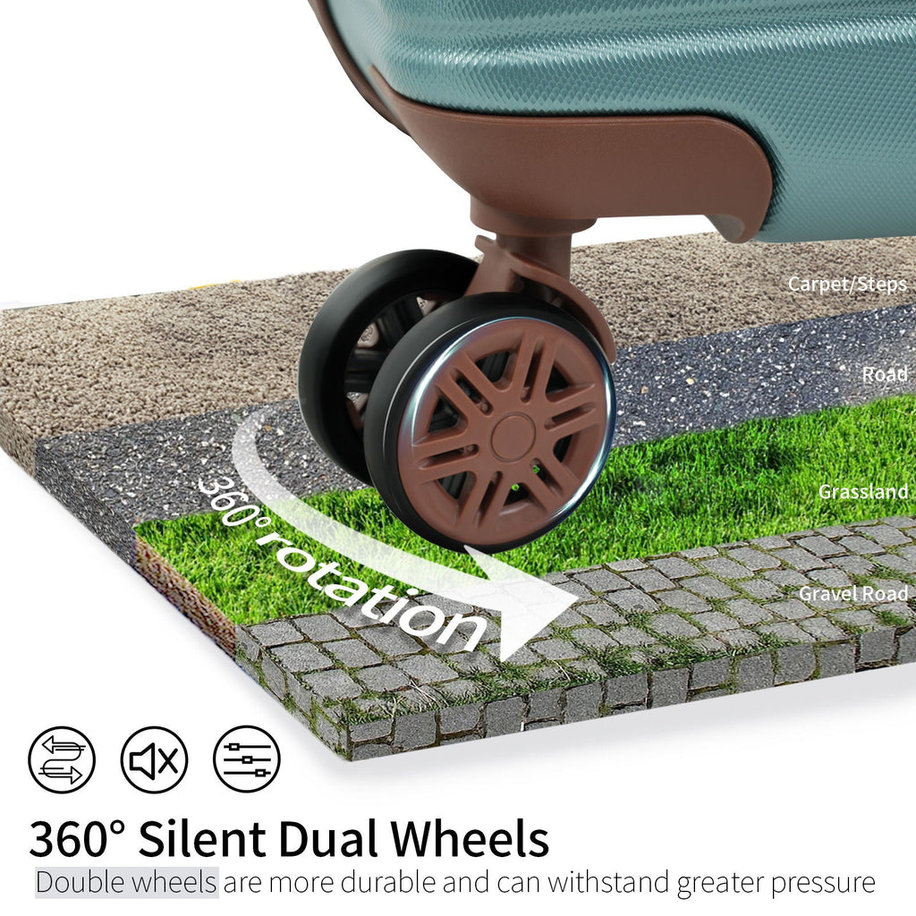4 Piece Hard Shell Luggage Set with Spinner Wheels - Multiple Colors