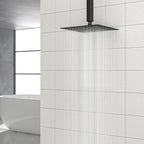 10" Square Rainfall Shower Head with 360° Adjustability – Multiple Colors