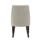 Upholstered Armchair with Ergonomic Backrest - Beige or Dark Gray