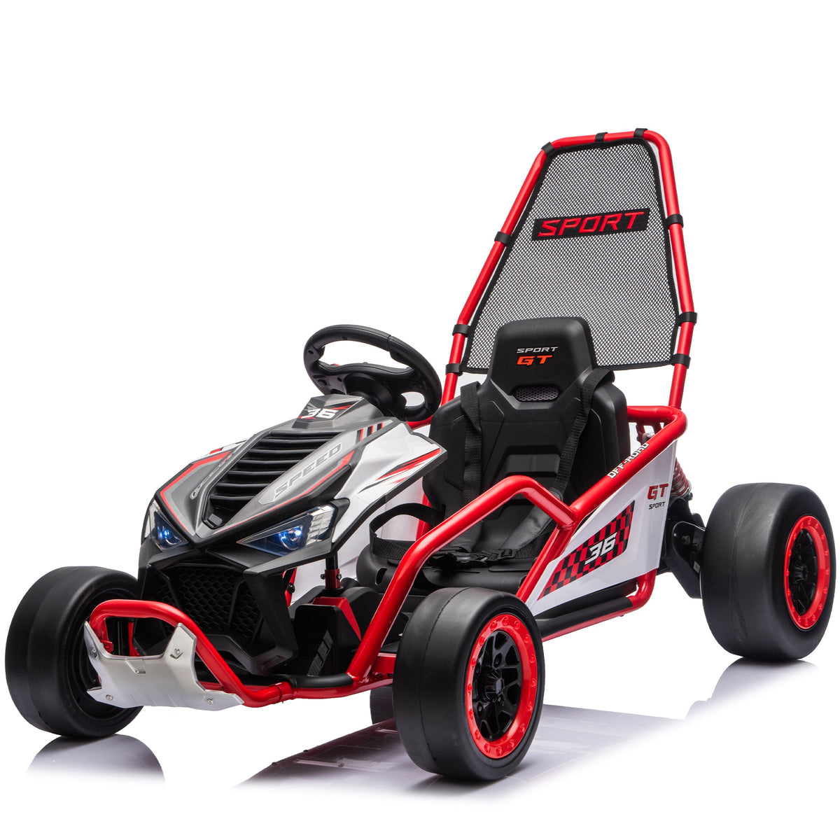 24V 400W Electric Kids Ride-On Toy with Drift and Bluetooth - Red