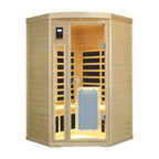 Hemlock Pentagonal Indoor Far Infrared Sauna Room with Digital Controls - Natural Hemlock