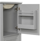 Retro Bathroom Vanity With Sink with Soft-Closing Doors - Green or Dark Gray