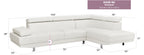 Comfort Stationary Sectional with Adjustable Features - Multiple Colors