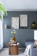 Shadow Box Wall Decor with Paper Florals – White