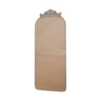 Full Body Arched Mirror with Vintage Carved Applique - Bronze or Pearl Silver