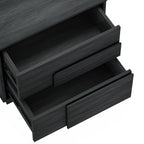 Modern Nightstand with Push to Open Drawers - Dark Gray, Dark Brown, or Light Brown