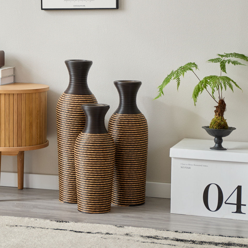 Classic And Neat Floor Vase with High Independent Stand - Multiple Colors
