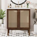 Bathroom Vanity Cabinet with Soft-Close Doors - Dark Brown or Light Brown