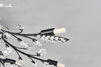 15-Light Chandelier with Crystal Accents - Matte Black