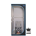 Full Size Portable Steam Sauna Tent with Stainless Steel Frame - Black