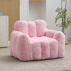 Lotus Style Compression Sofa Bean Bag with Ergonomic Design - White or Pink