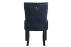 Varian II Side Chair with Tufted Backrest - Dark Navy