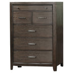 Antique Brown 6 Drawer Dresser with Cedar-Lined Bottom Drawer