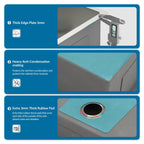 Modern Double Bowl Undermount Sink with 10" Deep Basins - Gray